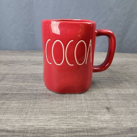 Rae Dunn Artisan Collection Farmhouse Red‎ Cocoa Christmas Mug - Picture 1 of 6
